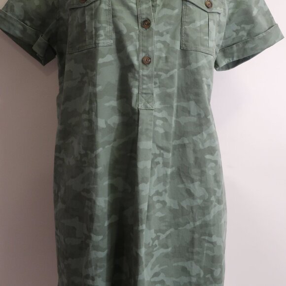 NWT Womens Vineyard Vine Tonal Camo Sage Olive Polo Margo Shirtdress 16 - Picture 7 of 16